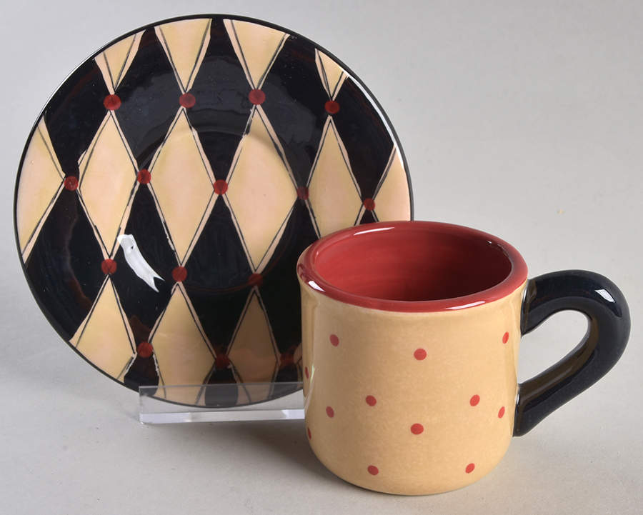 Coffee Cafe Espresso Cup and Saucer Set by Certified International-1