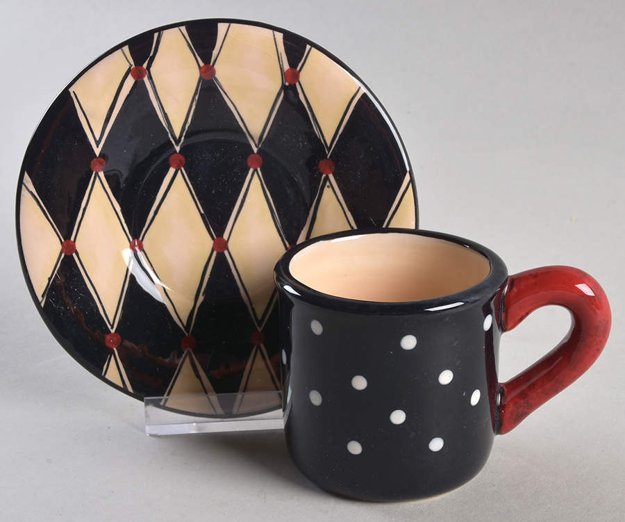 Coffee Cafe Espresso Cup and Saucer Set by Certified International-1