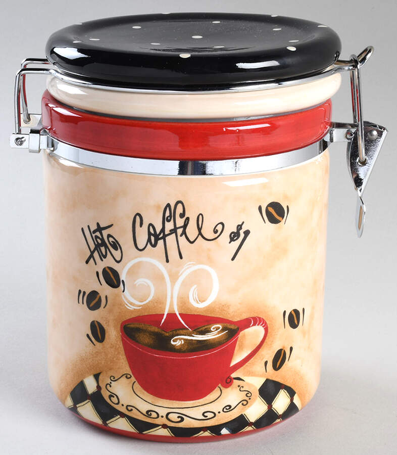 Coffee Cafe Large Canister with Hinged Lid by Certified International-1