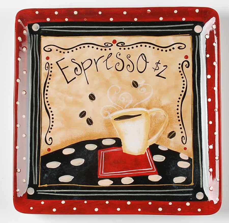 Coffee Cafe Dinner Plate by Certified International-1