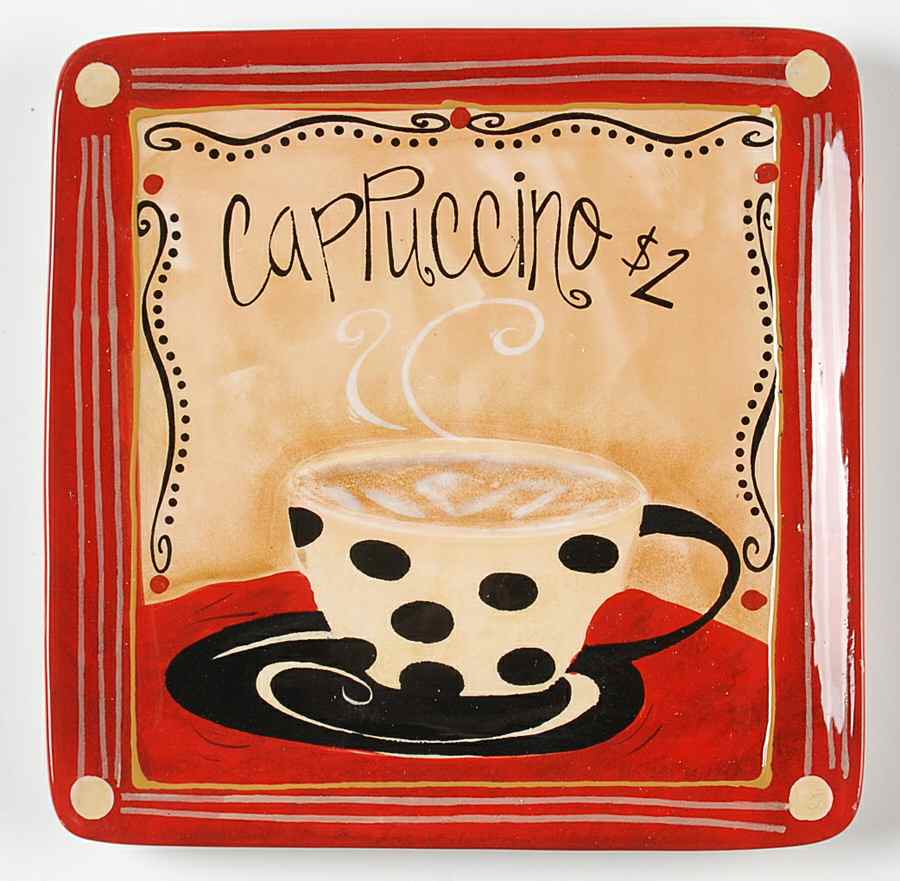 Coffee Cafe Dessert/Pie Plate by Certified International-1