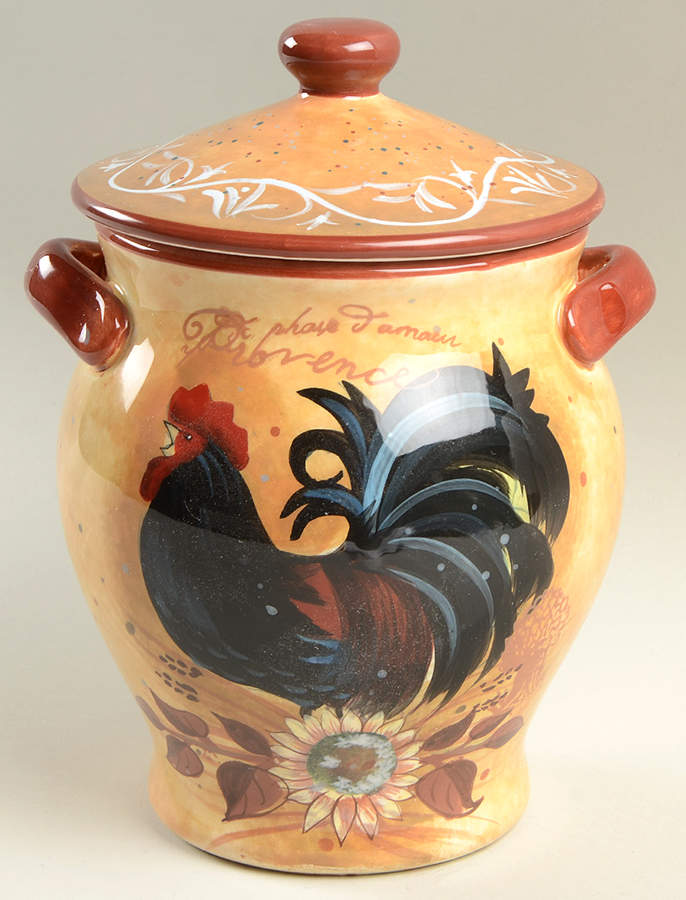Golden Rooster Medium Canister & Lid by Certified International-1