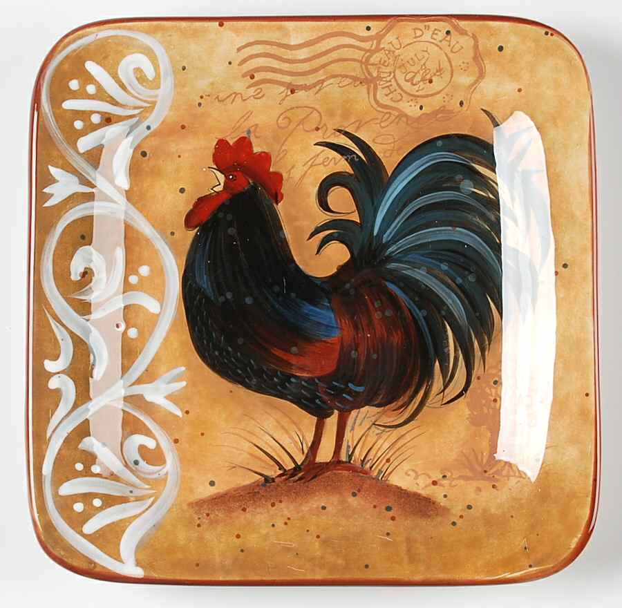 Golden Rooster Dessert/Pie Plate by Certified International-1