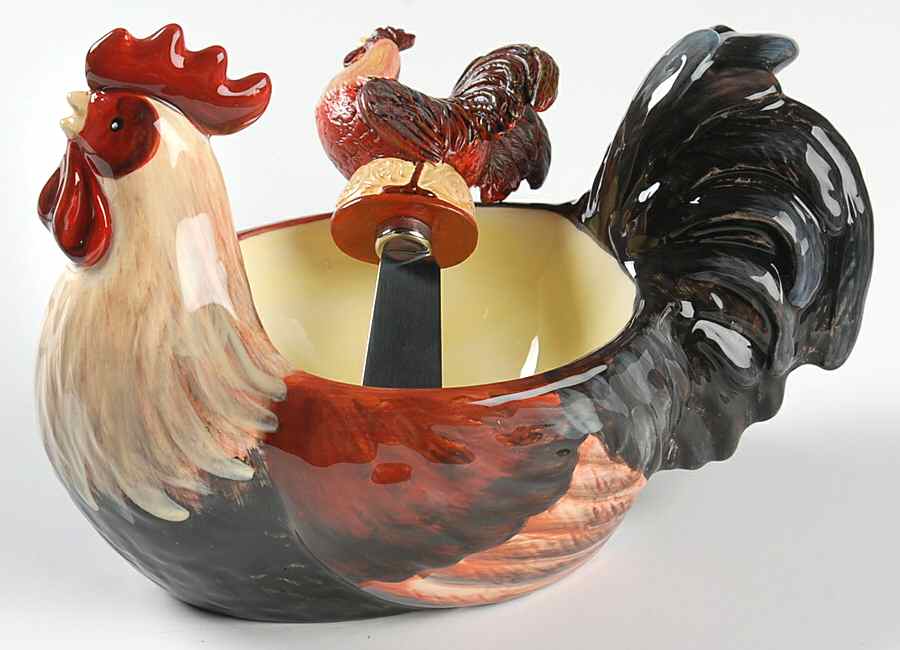 Golden Rooster Dip Bowl & Spreader Set by Certified International-1