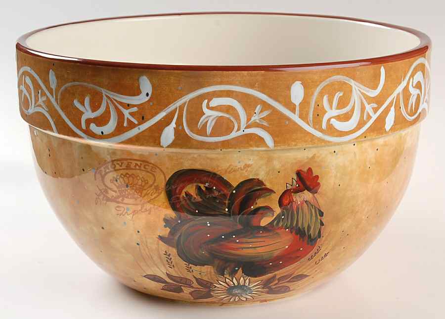 Golden Rooster 11" Round Vegetable Bowl by Certified International-1