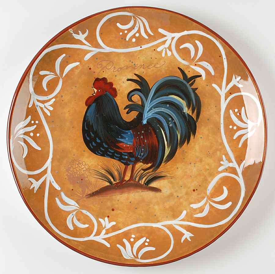 Golden Rooster 16" Chop Plate (Round Platter) by Certified International-1