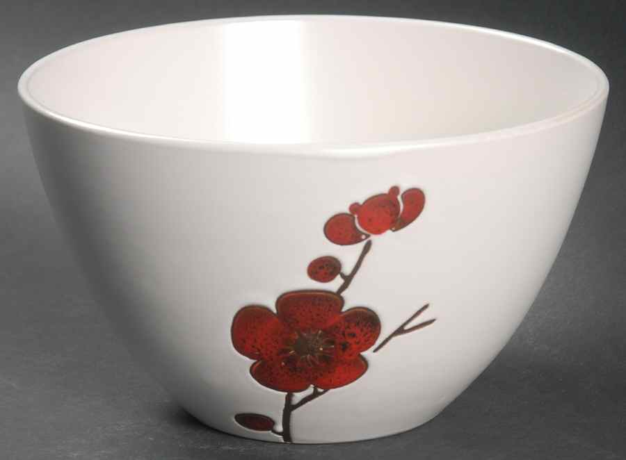 Crimson Bloom Soup/Cereal Bowl by Cuisinart Dinnerware-1