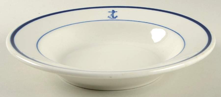 US Navy Mess (Wardroom Officer) Rim Soup Bowl by Caribe-1