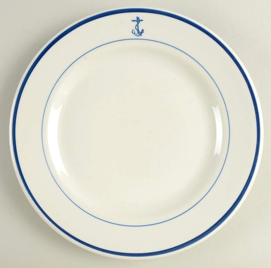 US Navy Mess (Wardroom Officer) Dinner Plate by Caribe-1