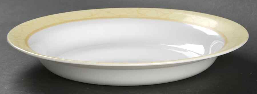 Yellow Crackle (Corelle) Rim Soup Bowl by Corning Corelle-1