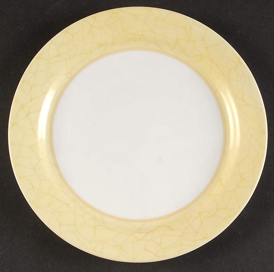 Yellow Crackle (Corelle) Luncheon Plate by Corning Corelle-1