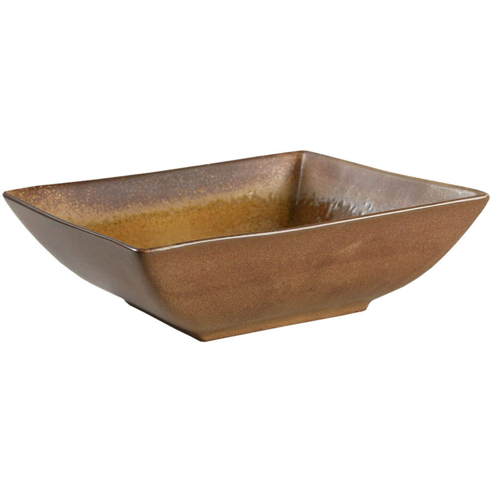 Reactive Amber 8" Square Vegetable Bowl by The Cellar (China)-1