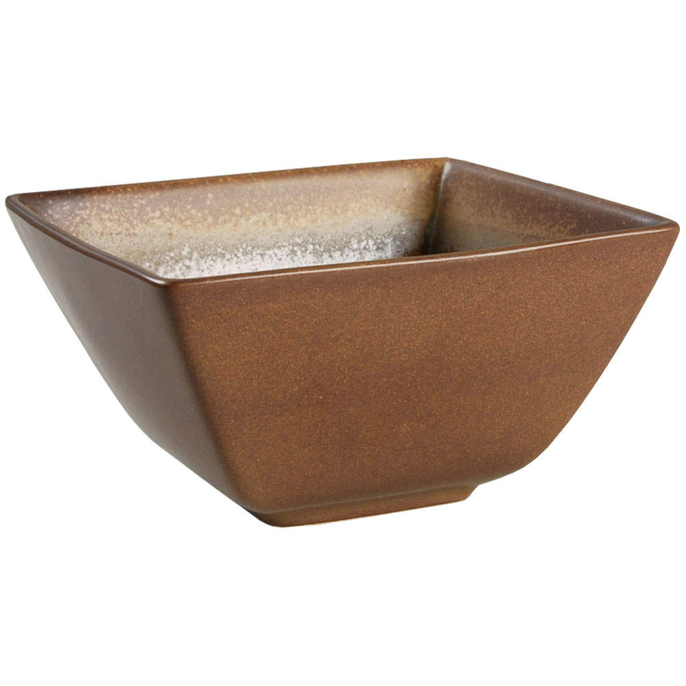 Reactive Amber Square Soup/Cereal Bowl by The Cellar (China)-1