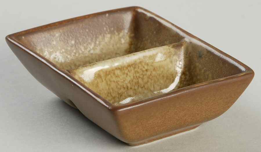 Reactive Amber Divided Soy Sauce Dish by The Cellar (China)-1