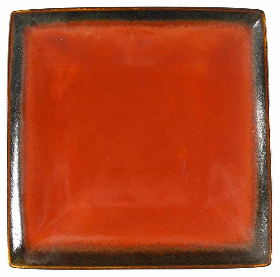 Reactive Sienna Square Dinner Plate by The Cellar (China)-1