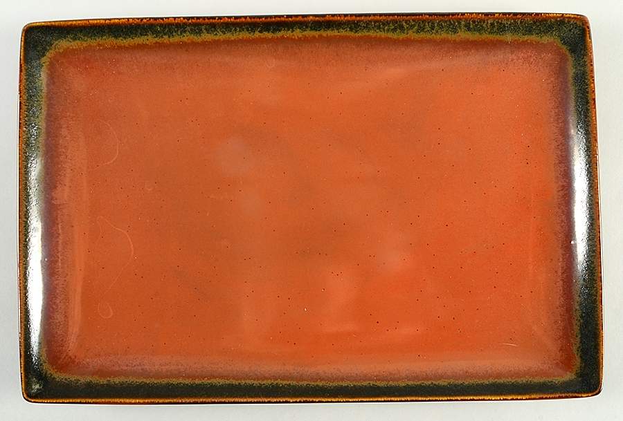 Reactive Sienna 13" Rectangular Serving Platter by The Cellar (China)-1