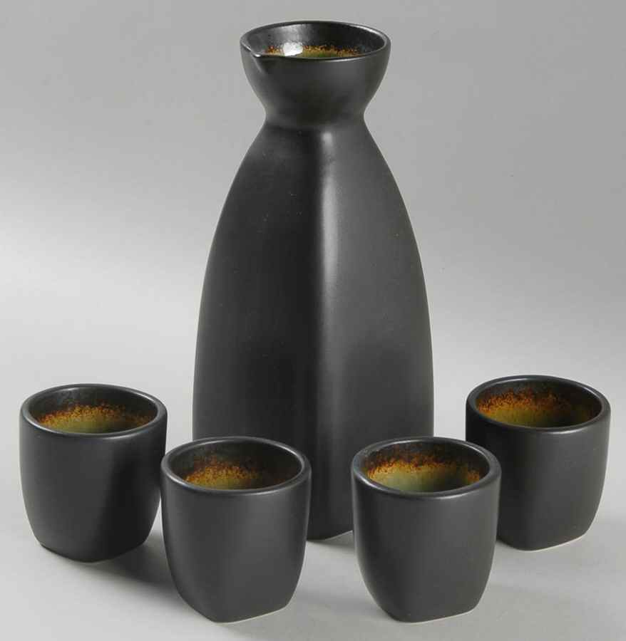 Reactive Jade (5 Piece) Sake Set by The Cellar (China)-1