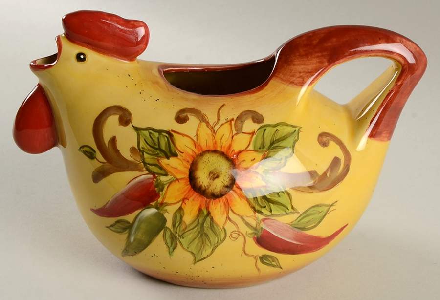 Chili Sunflower Rooster 32 Oz Pitcher by China (Made in China)-1