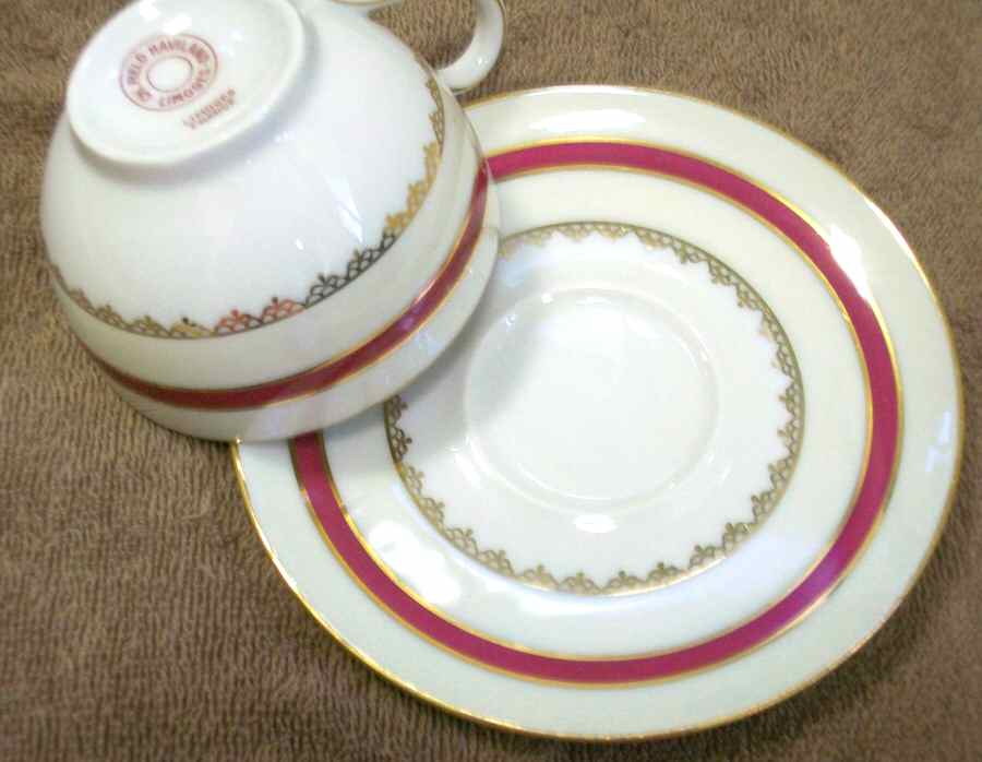 CHF1535 Flat Cup & Saucer Set by Charles Field Haviland-1