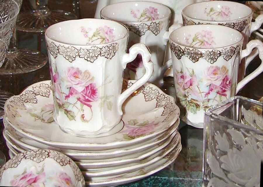 2212 Chocolate Cup & Saucer Set by Carl Tielsch-1