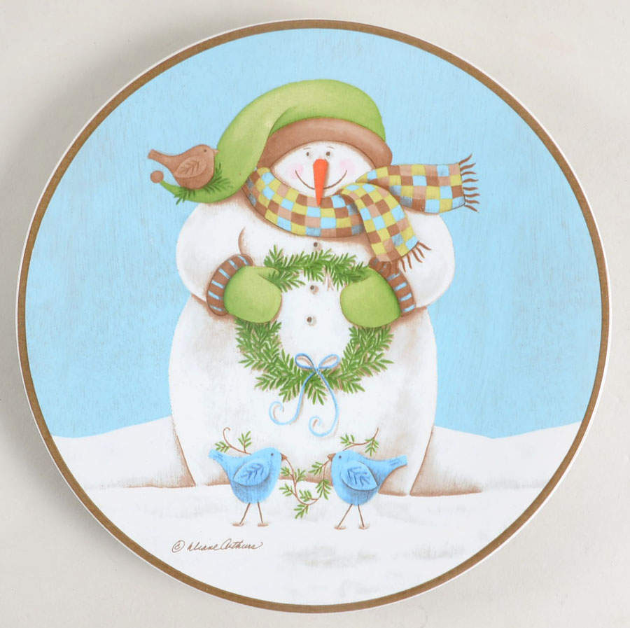 Evergreen Ernie Coupe Salad Plate by Casa Moda-1