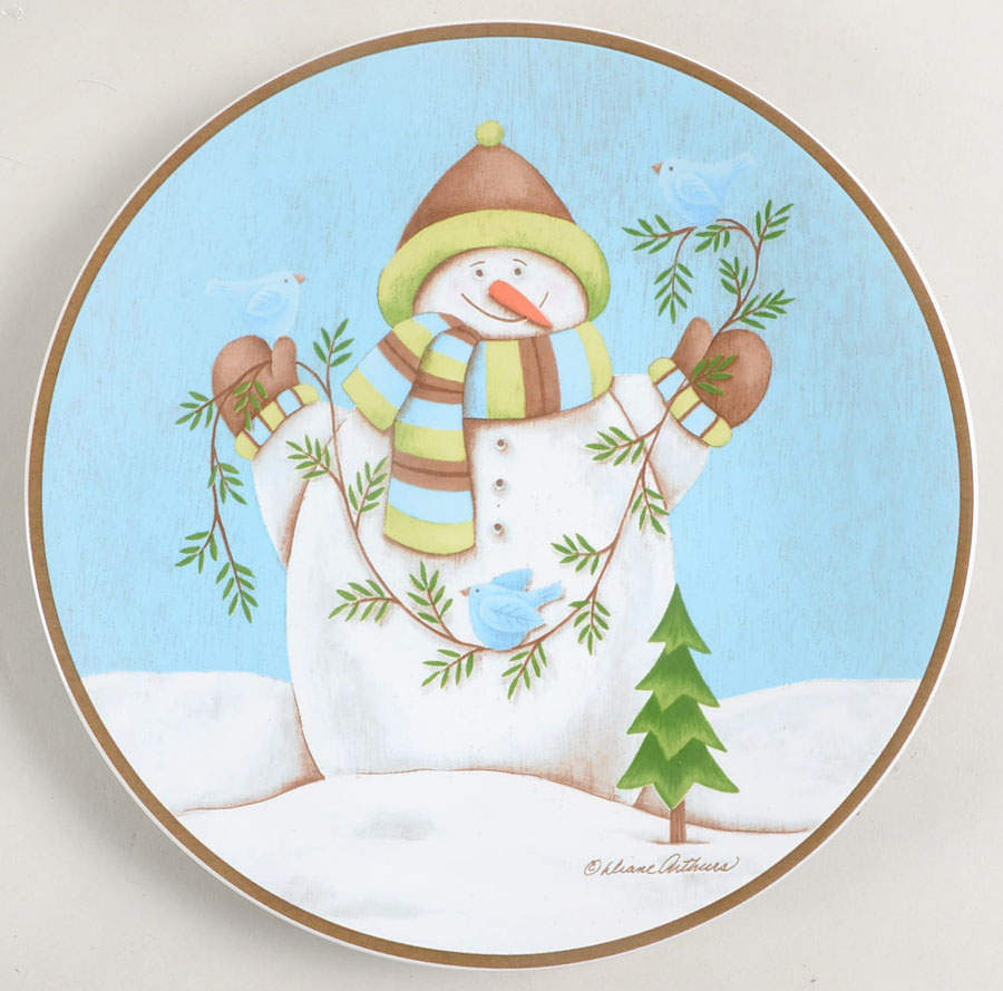 Evergreen Ernie Coupe Salad Plate by Casa Moda-1