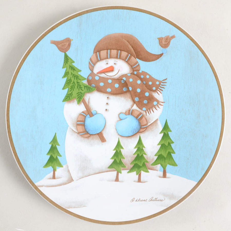 Evergreen Ernie Coupe Salad Plate by Casa Moda-1
