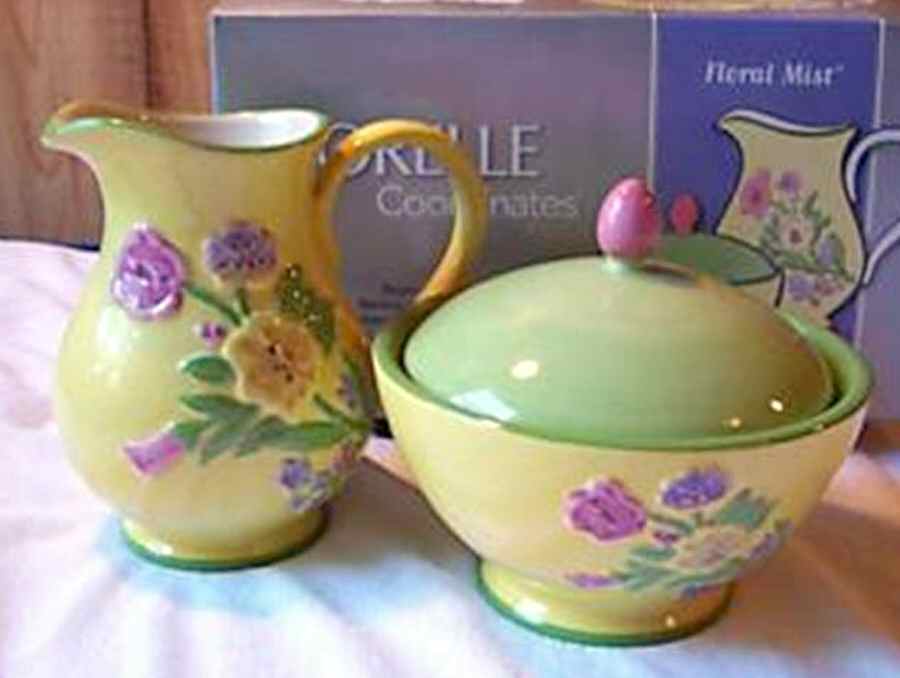 Floral Mist Creamer by Corning Corelle-1