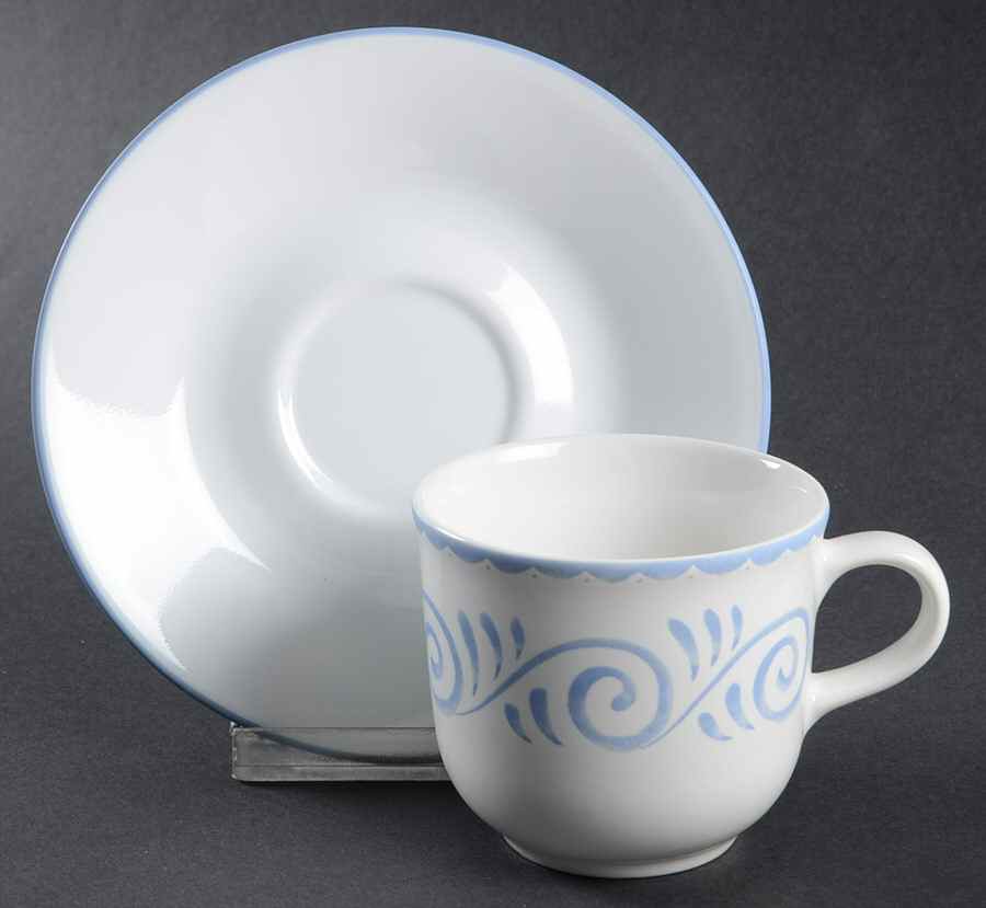Mediterraneo Flat Cup & Saucer Set by Corning Corelle-1