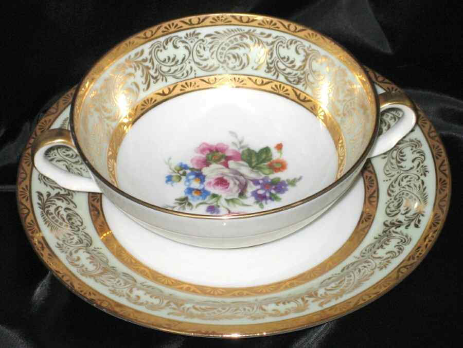 CNR67 Flat Cream Soup Bowl & Saucer Set by Chastagner & Cie-1