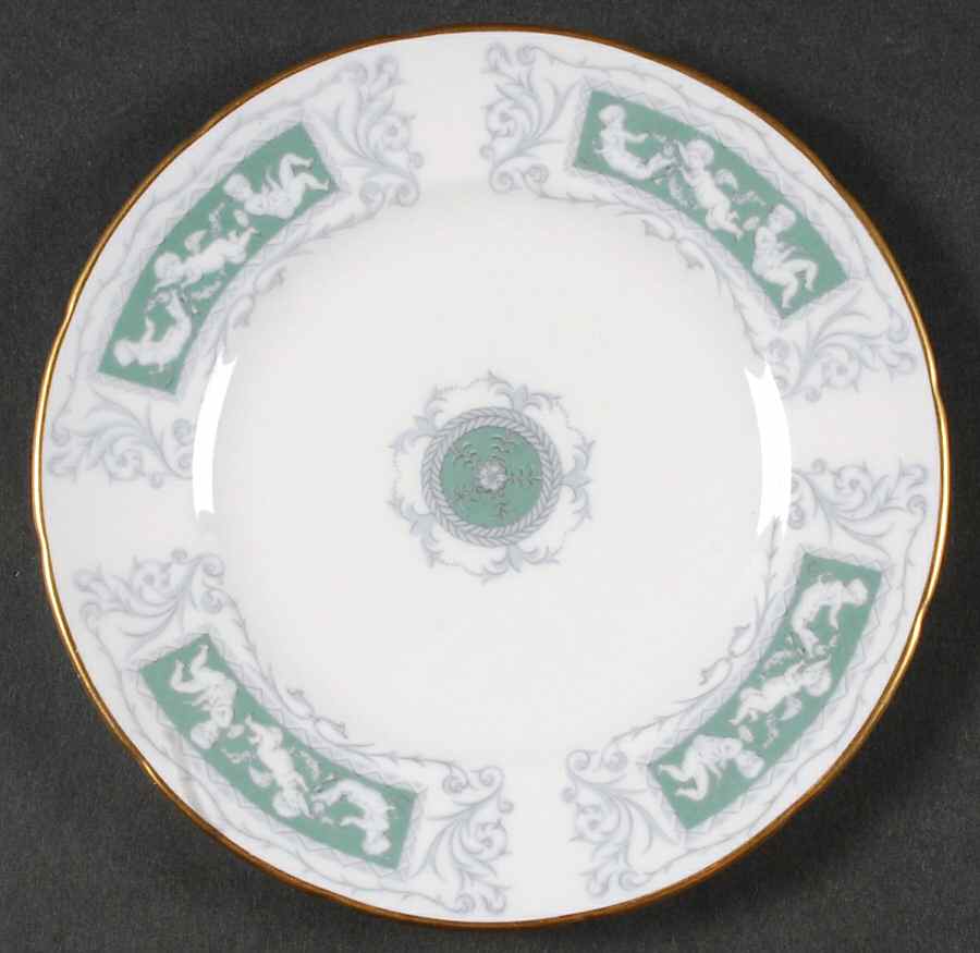 Revelry Green (Scalloped) Bread & Butter Plate by Coalport-1