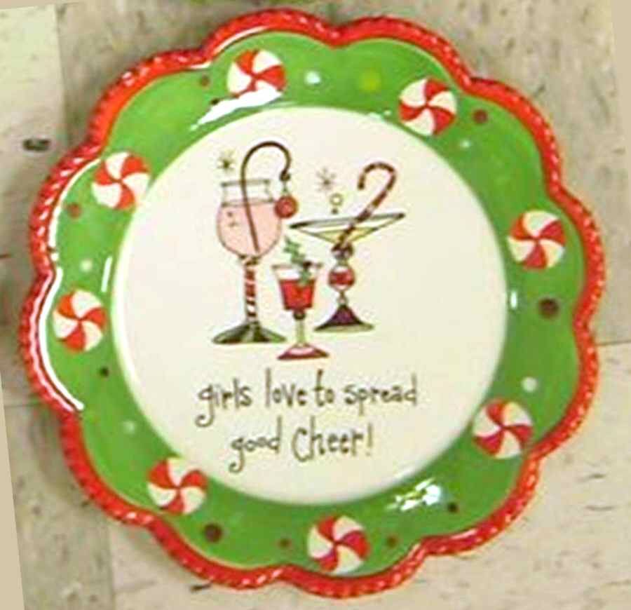Girls Night Out (Christmas) Salad/Dessert Plate by Certified International-1