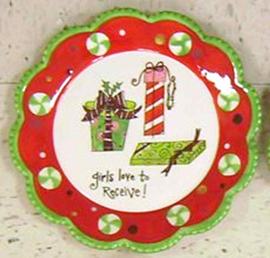 Girls Night Out (Christmas) Salad/Dessert Plate by Certified International-1