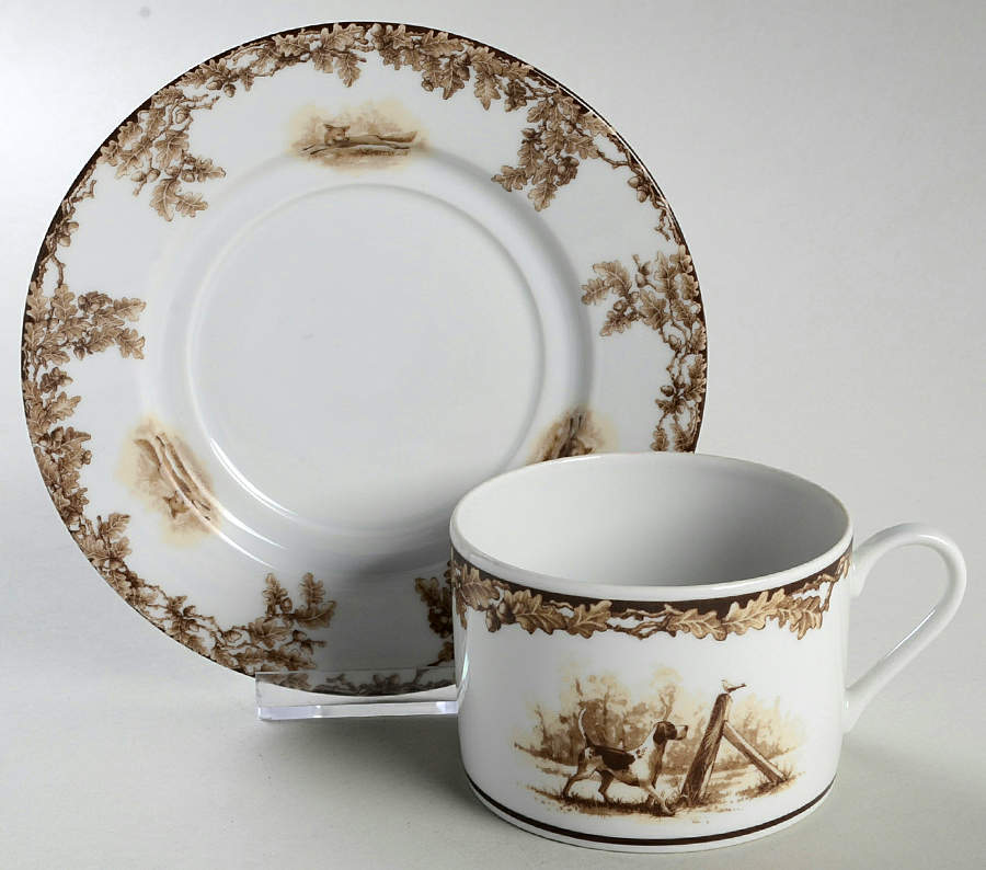 Aiken Flat Cup & Saucer Set by C E Corey-1