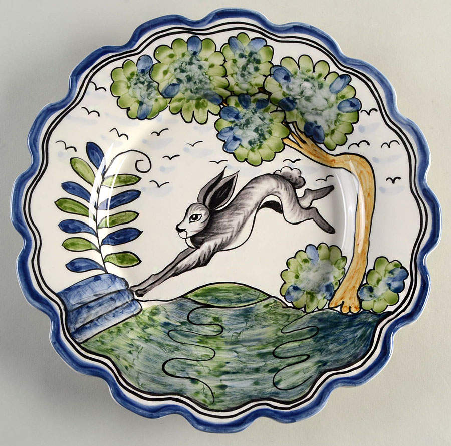Le Lapin Dinner Plate by C E Corey-1