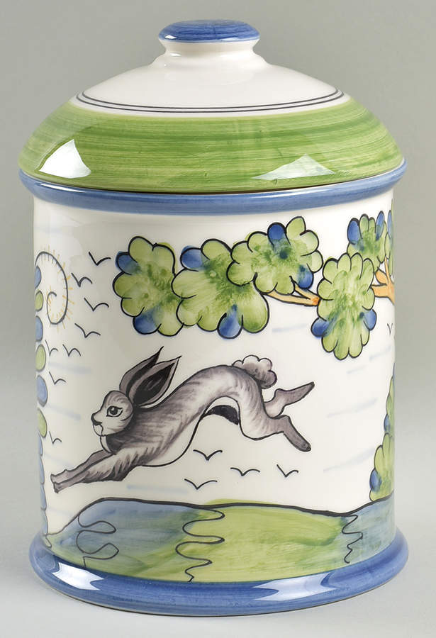 Le Lapin Large Canister & Lid by C E Corey-1