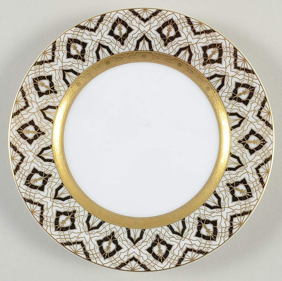 Farahnaz Black Bread & Butter Plate by Charles Field Haviland-1