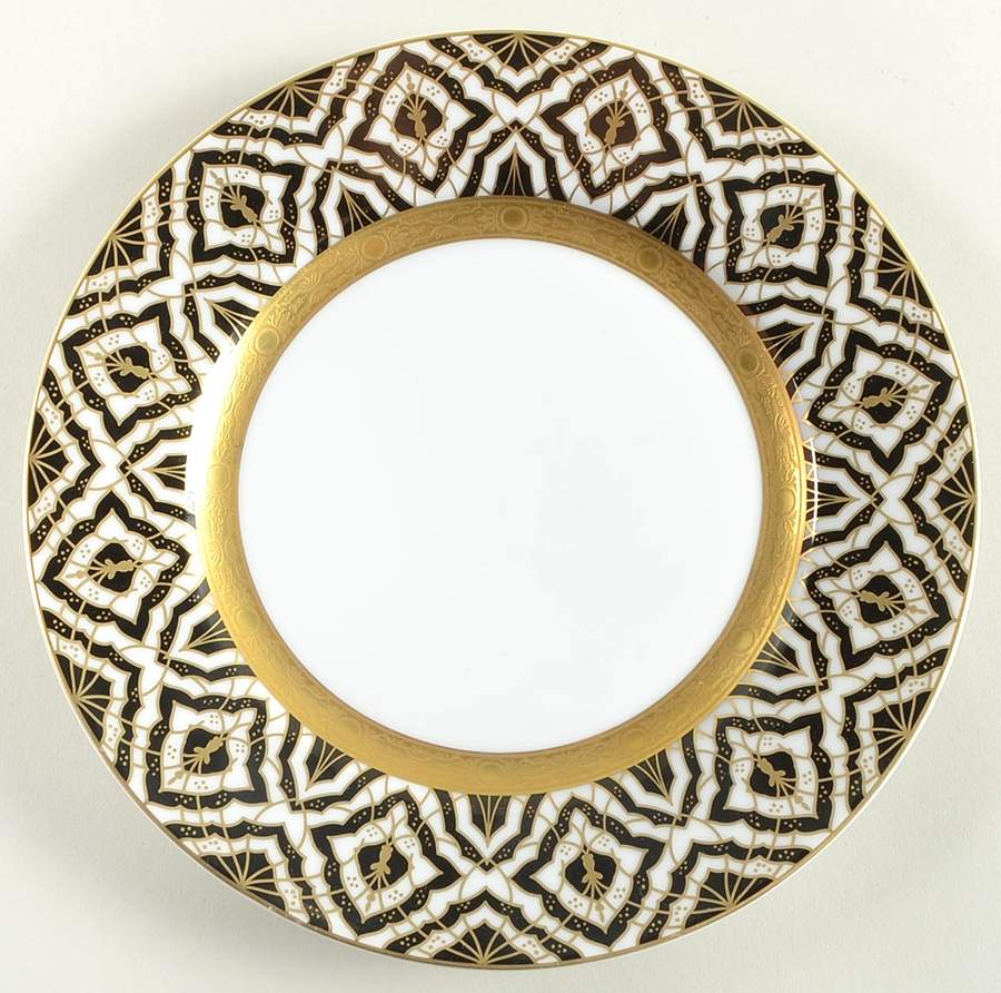 Farahnaz Black Salad/Dessert Plate by Charles Field Haviland-1
