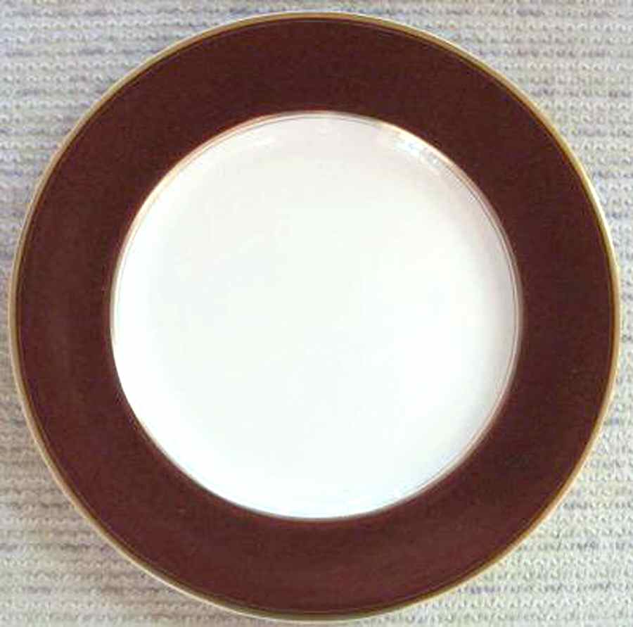 Deeside (Maroon) Dinner Plate by Crown Ducal-1