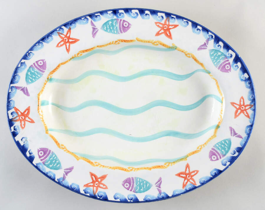 Atlantis 18" Oval Serving Platter by Certified International-1