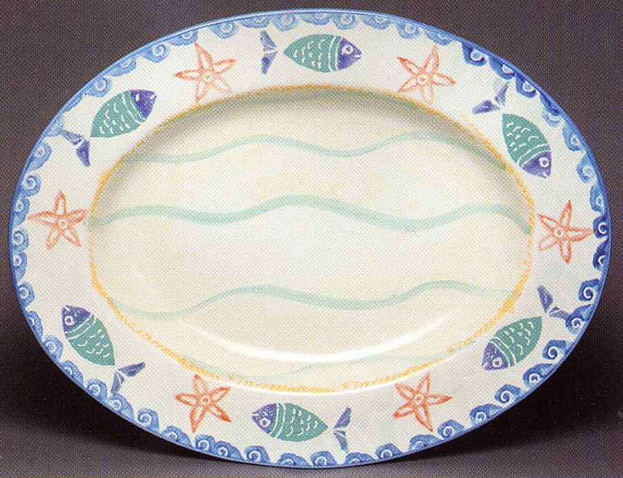 Atlantis 16" Oval Serving Platter by Certified International-1