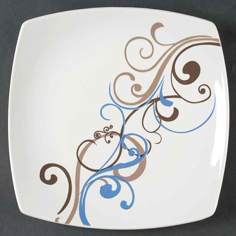 Choco Scroll Square Dinner Plate by Coventry (PTS)-1