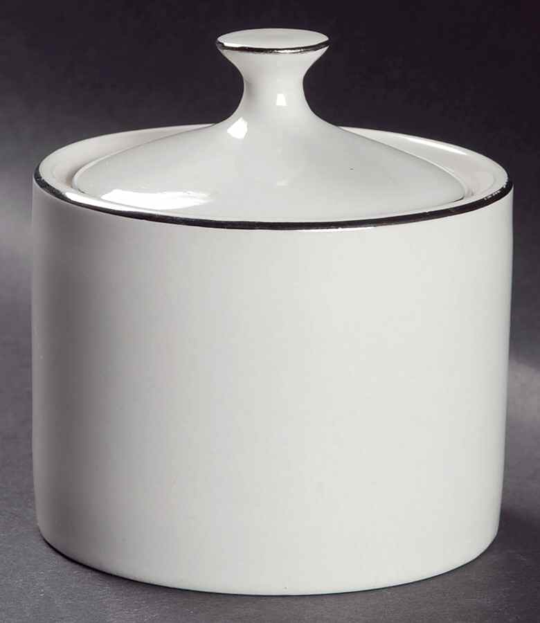 Platinum Band Sugar Bowl & Lid by Compton Fine China-1