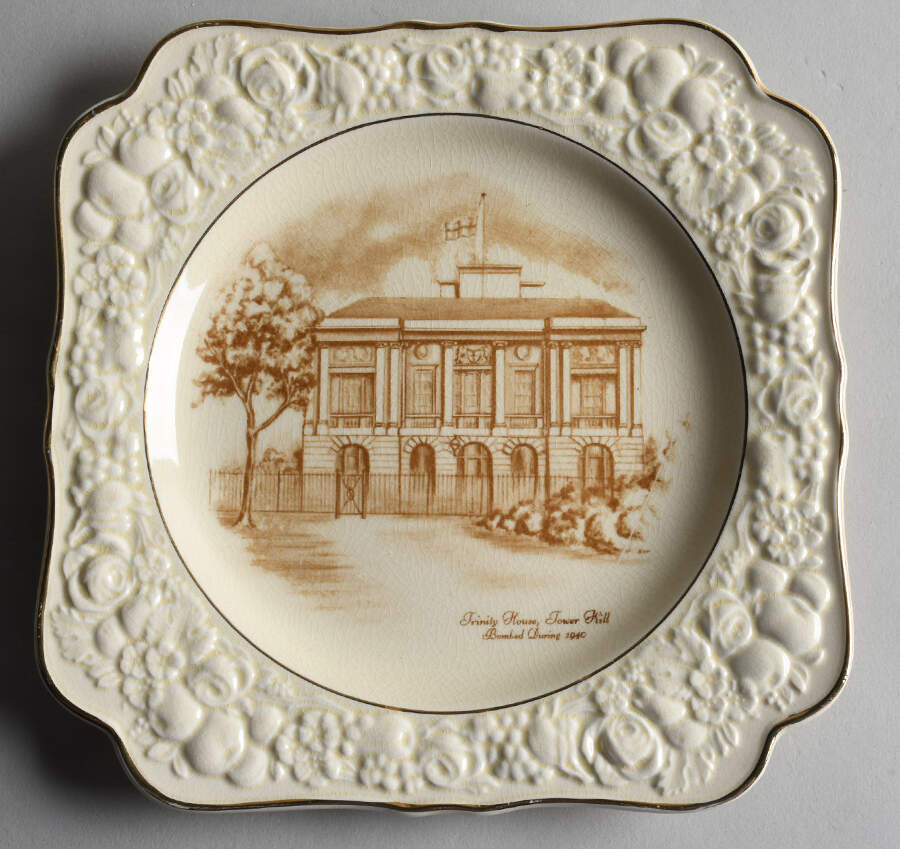 CRD301 Square Salad Plate by Crown Ducal-1