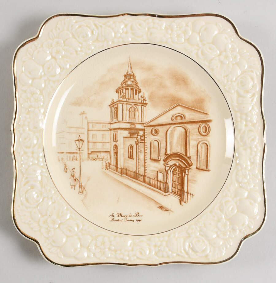 CRD301 Square Salad Plate by Crown Ducal-1