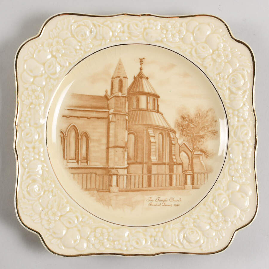 CRD301 Square Salad Plate by Crown Ducal-1