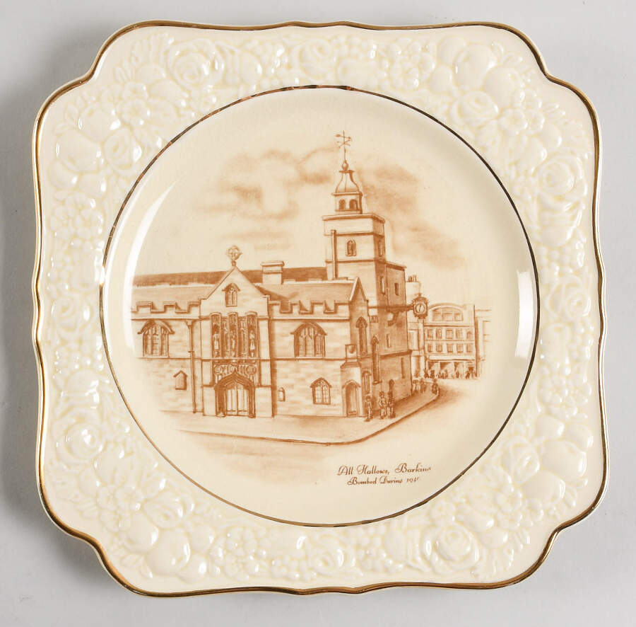 CRD301 Square Salad Plate by Crown Ducal-1