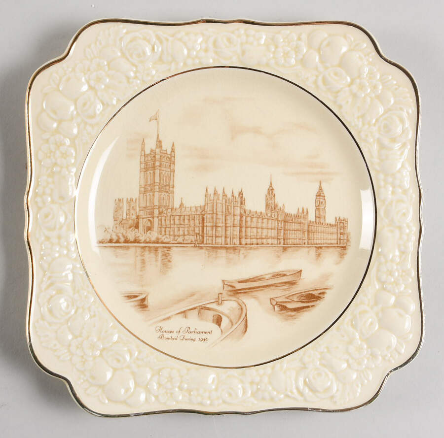 CRD301 Square Salad Plate by Crown Ducal-1
