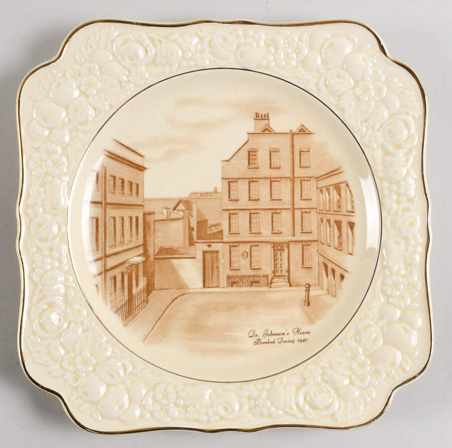 CRD301 Square Salad Plate by Crown Ducal-1