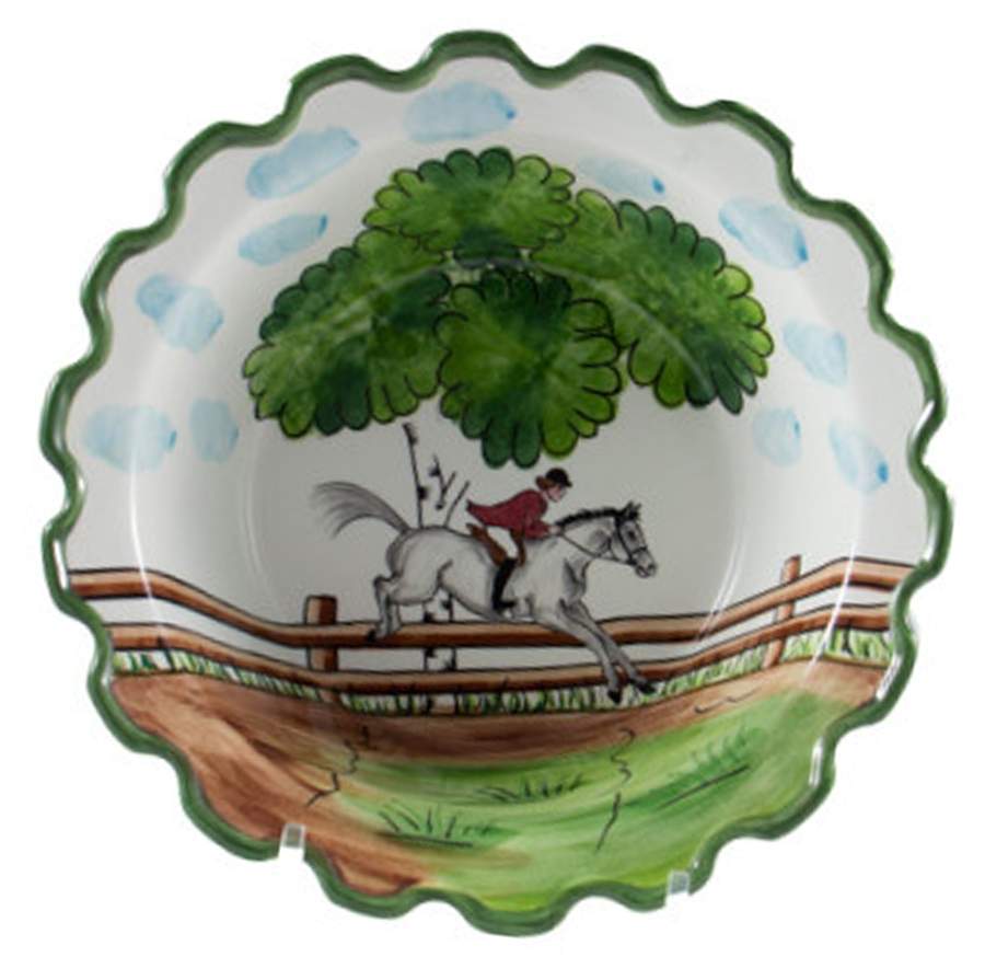 Perfect Day 14" Scalloped Serving Bowl by C E Corey-1